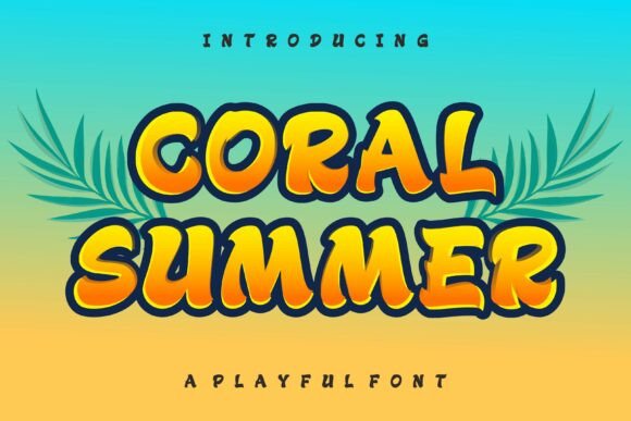 Coral Summer: A Bold & Playful Display Typeface