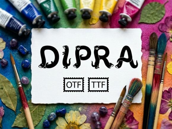 Dipra: Where Playful Ferret Illustrations Meet Typography