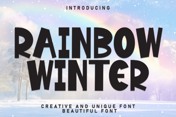 Discover the Warmth of Rainbow Winter Font