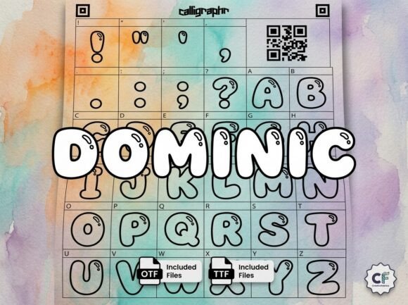 Dominic: A Vibrant Display Typeface for Playful Projects