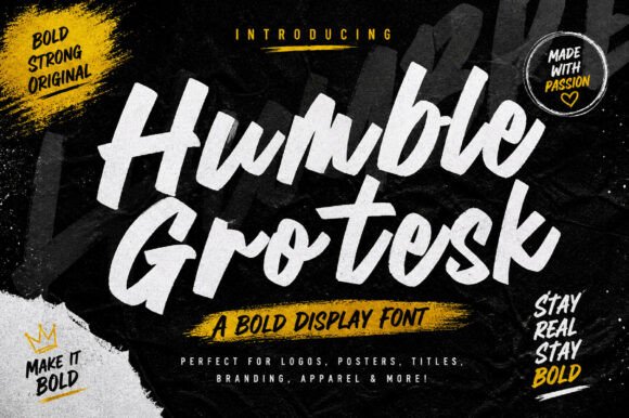 Humble Grotesk: A Bold Handwritten Display Font