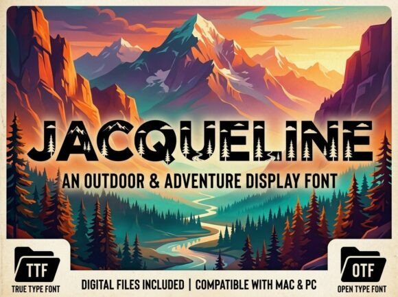 Jacqueline: A Decorative Display Font for Bold, Artistic Designs