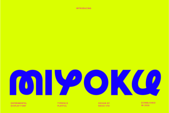 Miyoku: A Bold Display Font for Vibrant Designs