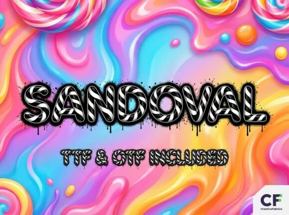 Sandoval: Bold Typography for Streetwear & Candy Brands